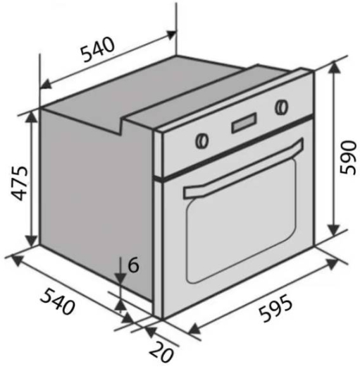 Духовка газова Ventolux MILANO ESG (WH) - 5