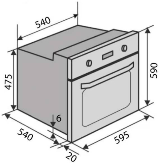 Духовка газова Ventolux MILANO ESG (X) - 8