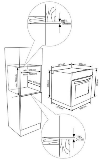 Духовка електрична HEINNER HBO-V659GCD-IX - 5