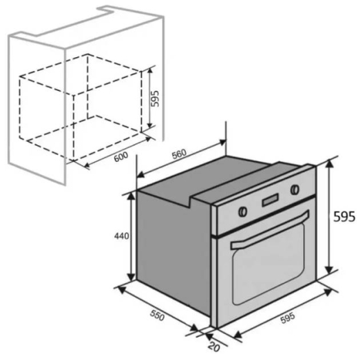 Духовка електрична Ventolux MONTE CARLO 6 RTC (X) - 6