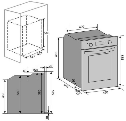 Духовка електрична Ventolux RICHMOND 6 TC (BK) - 4