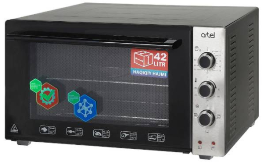 Духовка настільна Artel MD 4218 E Black-Inox - 2