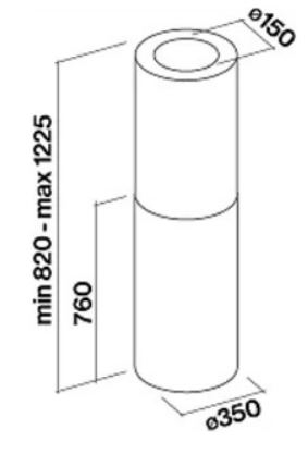 Вытяжка декоративная Falmec POLAR EVO Isola 35 COPPER (800) (CPOI90.E11P2#EUA490F) - 3
