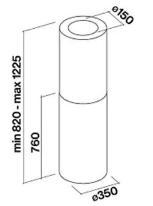 Вытяжка декоративная Falmec POLAR EVO Isola 35 Gold (800) (CPOI90.E11P2#EUC490F) - 3