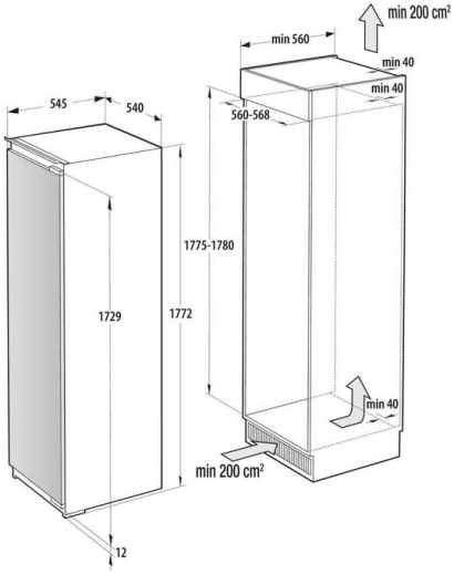 Вбудована морозильна камера Gorenje FNCI517E62WF - 7