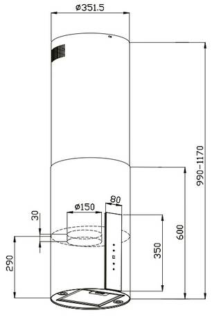 Вытяжка Kernau KCH 0335 B Island - 5
