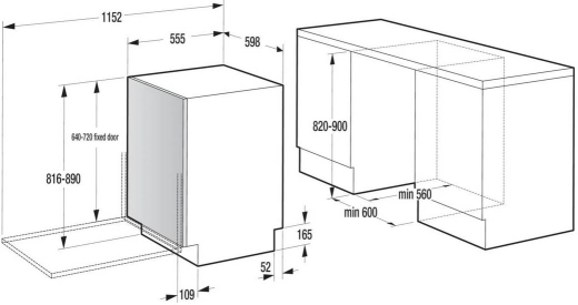 Встраиваемая посудомоечная машина Gorenje GV693A65AD - 8