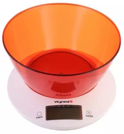 Ваги кухонні електронні ViLgrand VKS-533C_red - 2