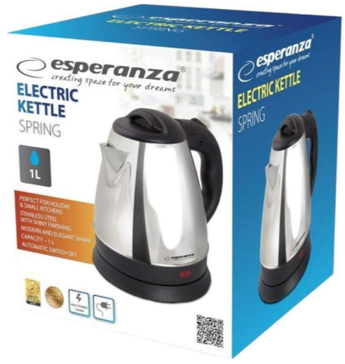 Електрочайник Esperanza Spring Silver EKK116S - 2