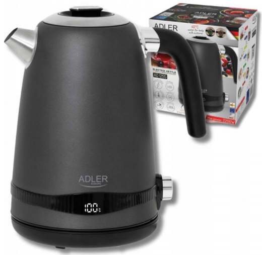 Электрочайник Adler AD 1295 grey - 1