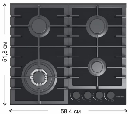 Газова варильна поверхня Prime Technics PGH 50043 FGBC - 2