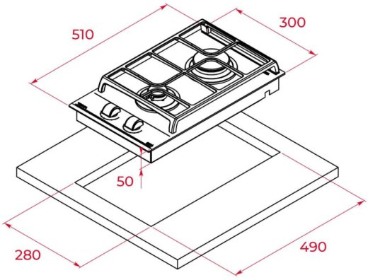 Газова варильна поверхня Teka GZC 32300 XBN (112570018) - 5