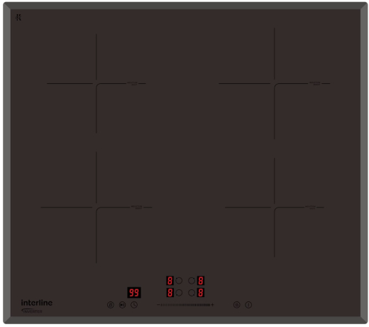 Индукционная варочная поверхность Interline HIV 767 SIT BA Pure Black - 2