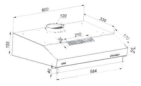 Вытяжка плоская Artel ART-0960 PUNTO Brown - 3