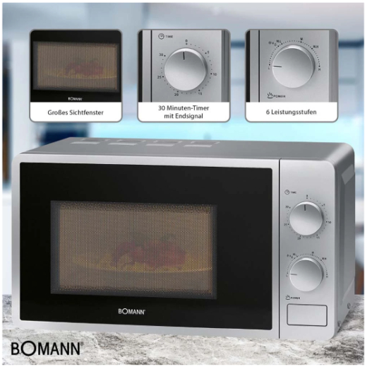 Мікрохвильовка Bomann MW 6014 CB Silver - 3