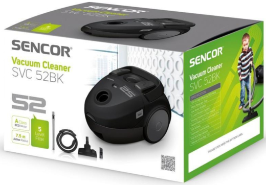 Пылесос с мешком Sencor SVC 52BK - 2