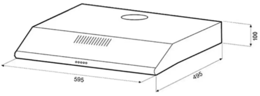 Вытяжка плоская Grunhelm GVP 251 B - 2
