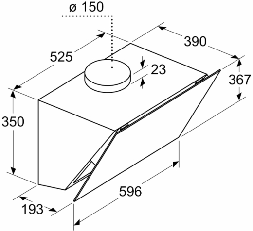 Витяжка похила Bosch DWK67PJ60T - 7