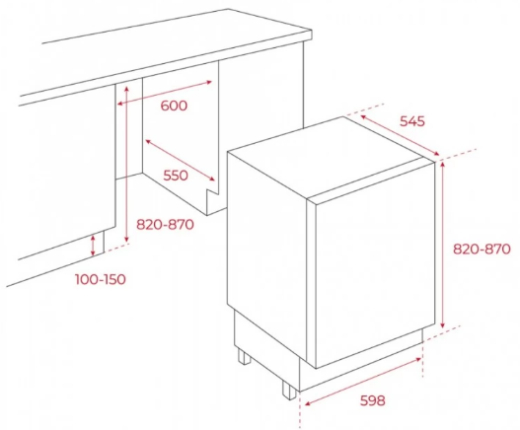 Встраиваемый холодильник с морозильной камерой Teka RSR 41160 BU (113470018) - 2