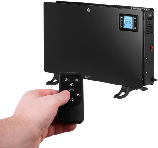 Обогреватель ECG TK 2080 DR Black - 5