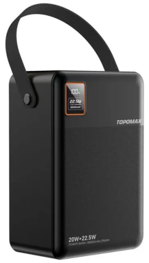 Портативний зарядний пристрій Topomax Travel Series 80000mAh (4USB/Type-C/Micro/Lightning/22.5W)) black - 2