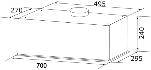 Витяжка вбудована GRANADO Palamos 4713-1200 Black glass - 3