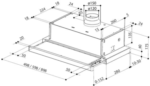 Витяжка телескопічна Faber FLEXA NG HIP AM A50 (315.0635.110) - 4