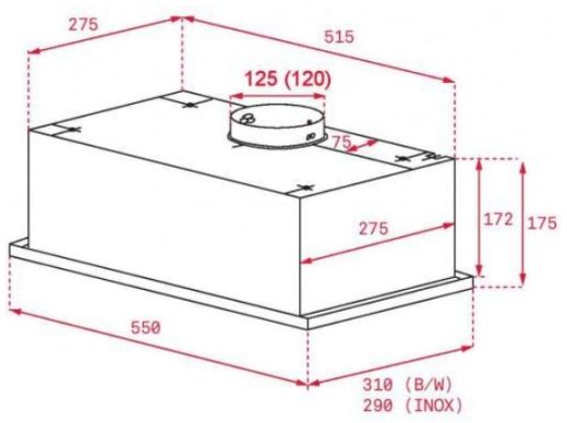 Витяжка вбудована Teka GFG2 B (40446752) - 2