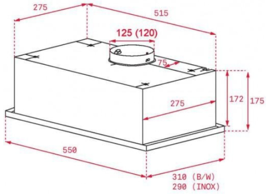 Витяжка вбудована Teka GFG2 SS (40446753) - 2