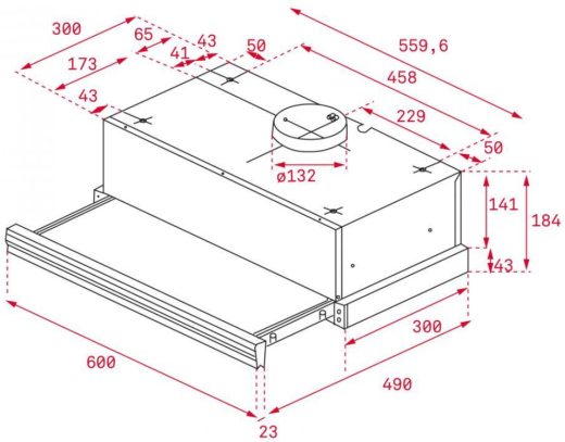 Витяжка телескопічна Teka CNL 6415 Inox (40436810) - 2
