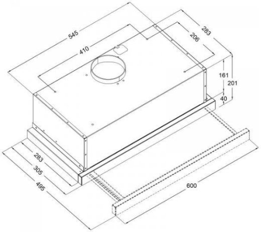 Витяжка телескопічна Borgio TLC (TR) 60 White - 7