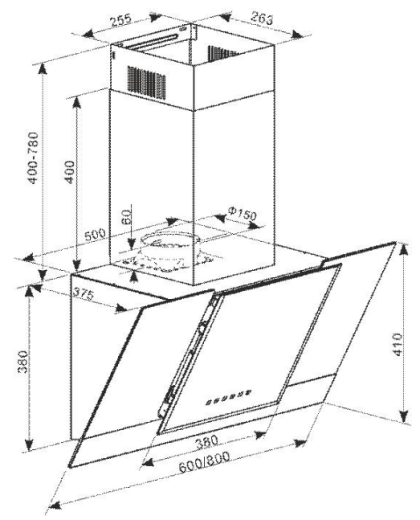 Витяжка похила Kaiser AT 6438 FW Eco - 2