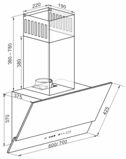 Витяжка похила Kaiser AT 7410 F Eco - 3