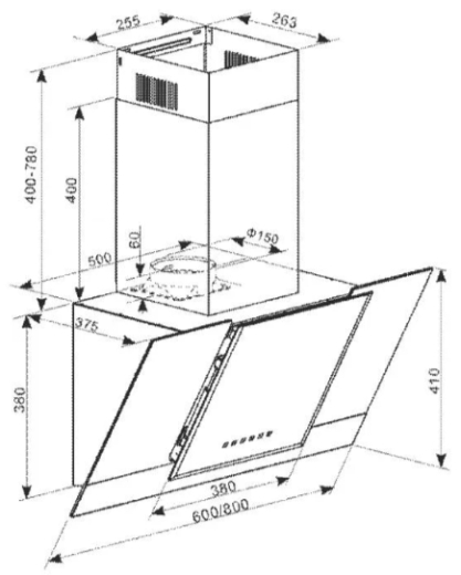 Витяжка похила KAISER AT 8438 FW Eco - 2