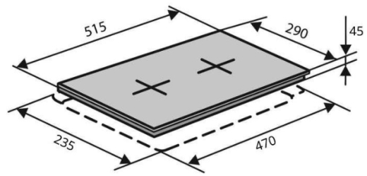 Электрическая варочная поверхность Ventolux HE302 (INOX) 3 - 4