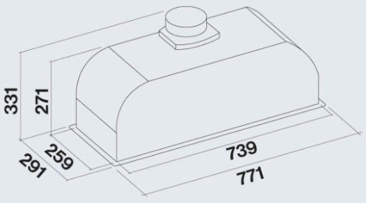 Вытяжка встраиваемая Falmec GRUPPO INCASSO PLUS 70 BLACK (800) (CGIW70.E26P2#EUN490F) - 3