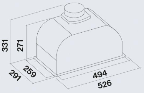 Витяжка вбудовувана Falmec GRUPPO INCASSO PLUS 50 BLACK (800) (CGIW50.E26P2#EUN490F) - 3