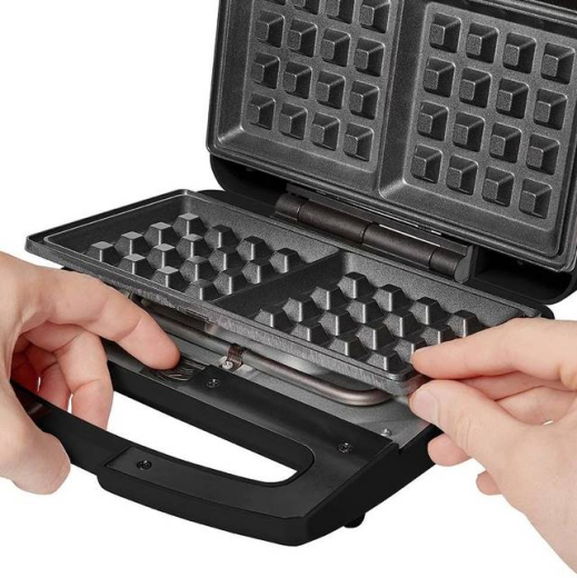 Мультимейкер (бутербродница-вафельница-гриль-орешница-кексница) Rotex RSM225-B - 12