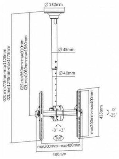 Потолочное крепление iTech Celb-54S - 2