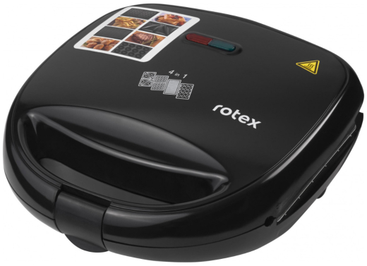 Мультимейкер (Бутербродница-Гриль-Вафельница-Орешница) Rotex RSM222-B - 1
