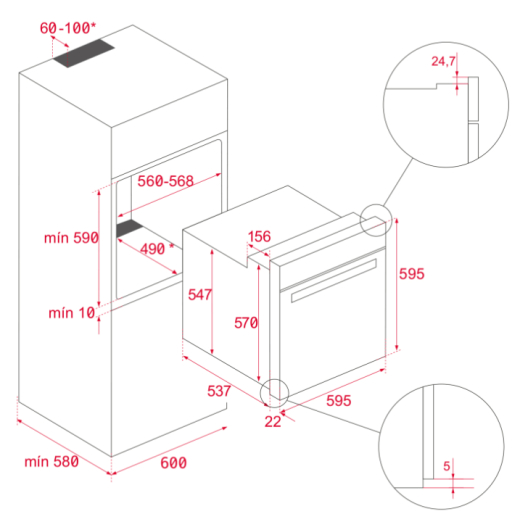 Духовка електрична Teka NEO HSB 6150 FBK (111010063) - 2