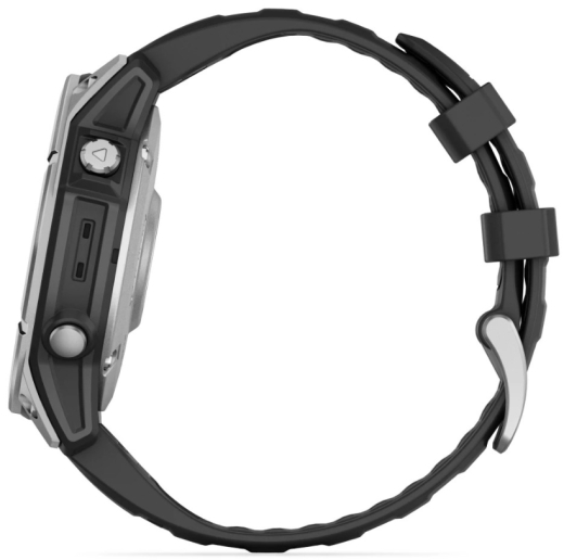 Смарт-часы Garmin Fenix E 47mm AMOLED Stainless Steel with Black Silicone Band (010-03025-00) - 5