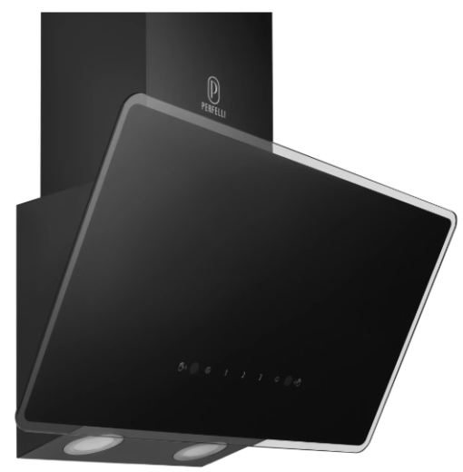 Витяжка декоративна похила PERFELLI VIO 5HW NERO - 3