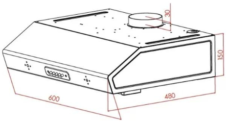 Витяжка плоска KUMTEL EKO DK6-711 X - 2