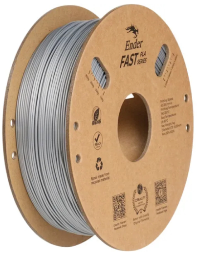 Филамент Creality Ender Fast PLA 1.75mm, 1кг, Silver (3301010434) - 1