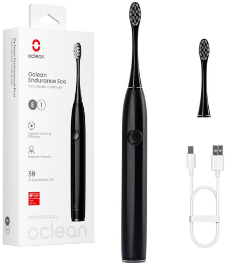 Электрическая зубная щетка Oclean Endurance Eco Electric Toothbrush Black (6970810553321) - 1