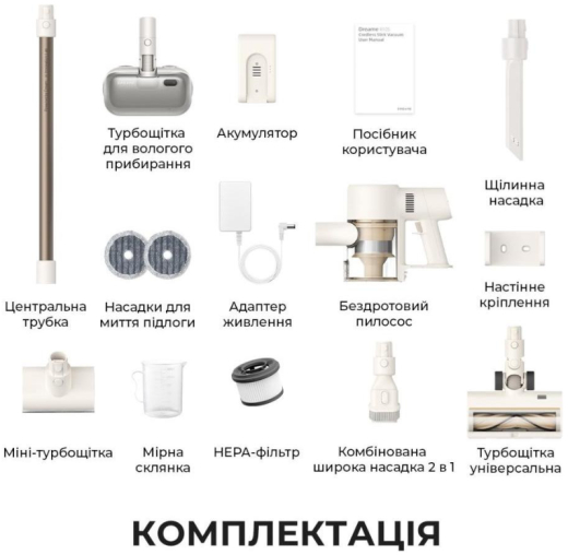 Вертикальний + ручний пилосос (2в1) Dreame R10s Aqua (VZV25A) - 2