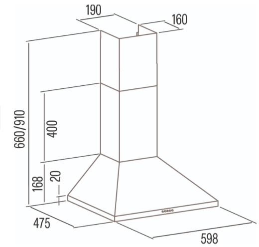 Встраиваемая вытяжка Cata VK 6000 X (02061606) - 2