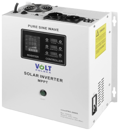 Гібридний сонячний інвертор (hybrid) Volt Polska SINUS PRO 2000S (3SPS200024) - 2