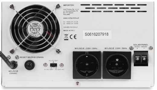 Гібридний сонячний інвертор (hybrid) Volt Polska SINUS PRO 2000S (3SPS200024) - 3